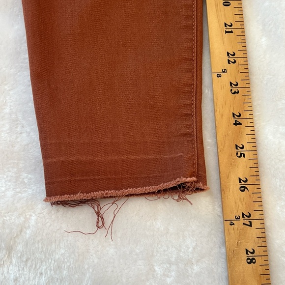 Rewash Size 5 / 27 Rust Colored Skinny Pants.  Unfinished bottom hem. - Picture 8 of 11